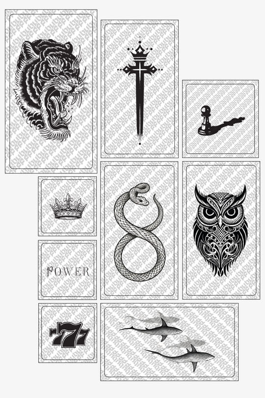 The Confidence Master Kit — Nine Plant-Based Confidence Buff Tattoos for Every Big Moment