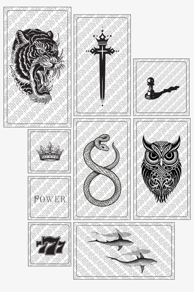 The Confidence Master Kit — Nine Plant-Based Confidence Buff Tattoos for Every Big Moment