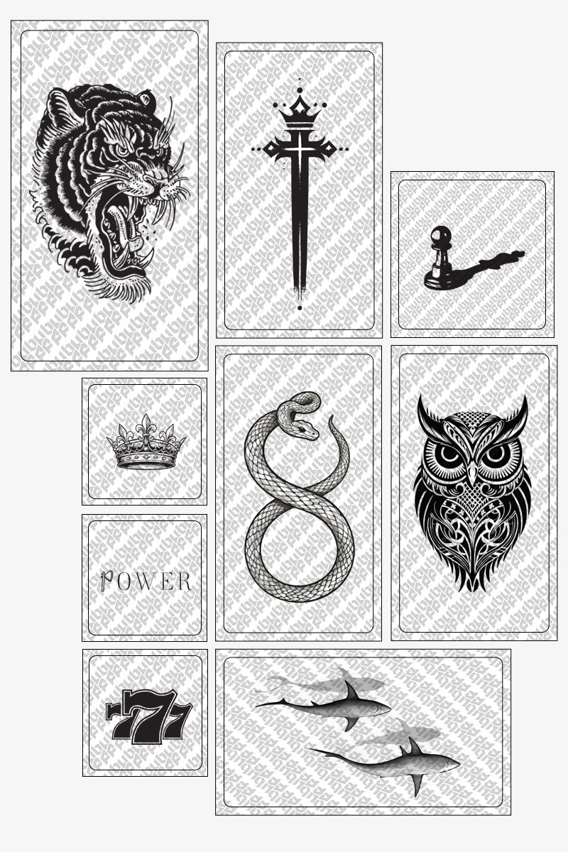 The Confidence Master Kit — Nine Plant-Based Confidence Buff Tattoos for Every Big Moment