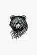 Hairy Bear Ornamental Courage Tattoo — Plant-Based Ink by SkinBuffs