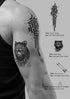 Braveheart Set — Four Semi-Permanent Courage Tattoos on Upper Arm by SkinBuffs