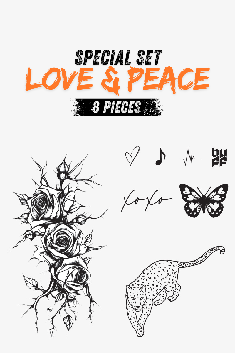 Love & Peace - Set of 8